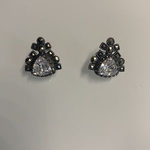 Judith Jack- Crystal & Marcasit Stud Earrings
